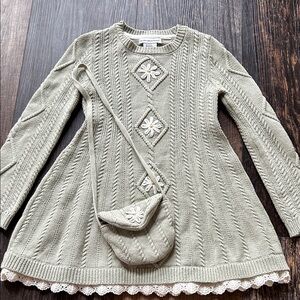 cupcakes & cashmere Kids Casual Dress in Sage Green size 5/6